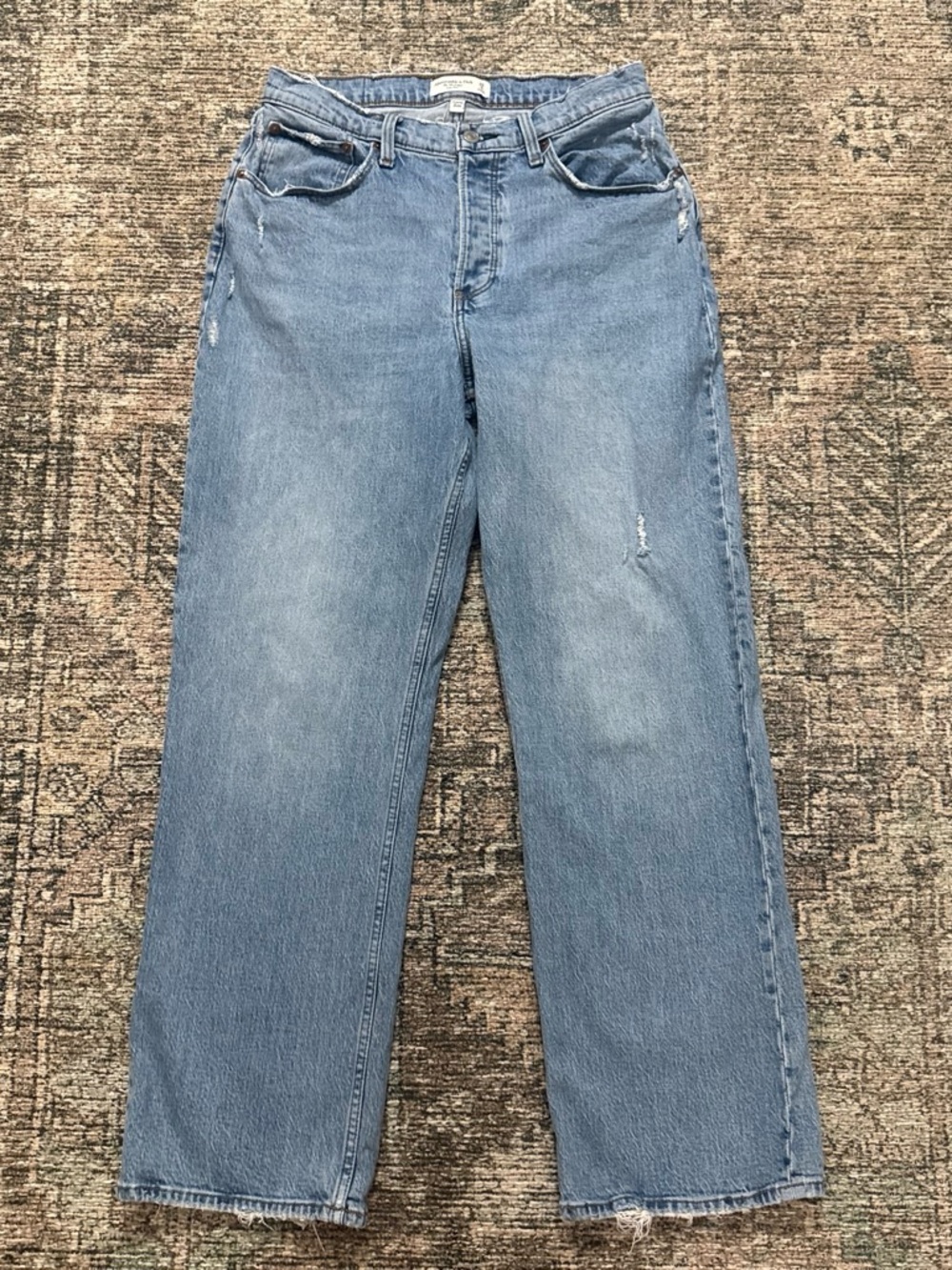 Abercrombie & Fitch Straight Jeans Curve Love The 90’s Baggy Low Rise Size 29/8
